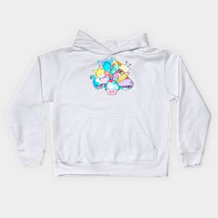 Happy Sun Cupcake Bee Whale Best friends Kids Hoodie